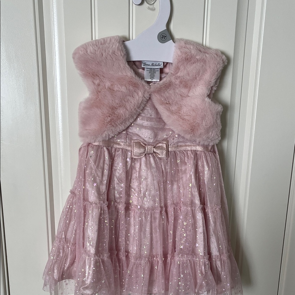 Rare Editions Pink Sparkle Formal Dress